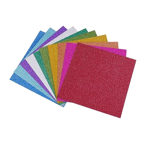 JEWEDECO Bastelset Mit Handgefertigtem Glitzerpapier Bunten Farben Für Kreative Kunstblüten Und Blumen Dekoration Selbstklebend Ideal Zum Basteln Und Gestalten von JEWEDECO