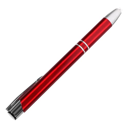 JEWEDECO Beleuchteter Kugelschreiber Touchscreen-stift Kugelschreiber Drücken Taschenlampenstift Led-metallstifte Stift Mit Licht Austauschbarer Kugelschreiber Stifte Mit Licht Eisen Rot von JEWEDECO