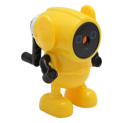 JEWEDECO Bleistiftspitzer Bleistiftspitzer Mini-druckbleistift Geführte Bleistifte Zeichnungsroboter Intelligenter Roboter Elektrischer Bleistiftspitzer Elektrischer Schärfer Yellow Plastik von JEWEDECO