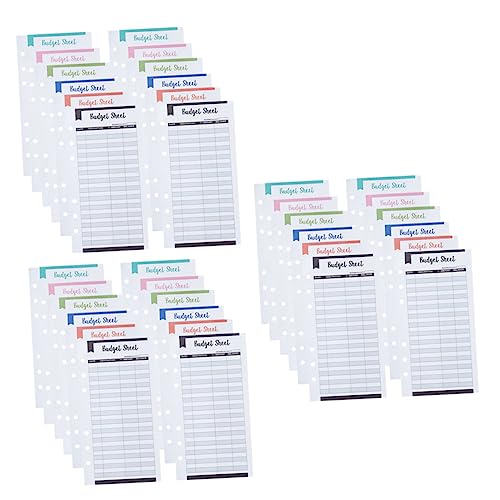 JEWEDECO Budgetplanung Karten Set Sechs Loch Design Cash Planner Sheets Für Effektive Ausgabenverfolgung Und Budgetierung Ideal Für Budget Binder Und Finanzplaner von JEWEDECO