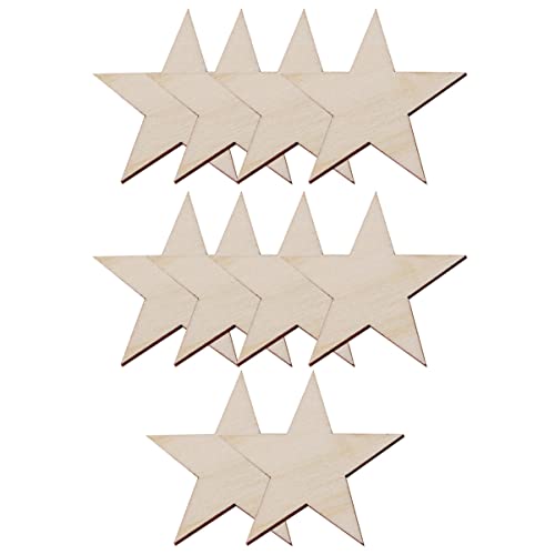 JEWEDECO DIY Holzscheiben Sternform Kreative Bastelmaterialien Für Weihnachten DIY Malprojekte 60mm Holzsterne Für Deko Und Handwerk von JEWEDECO