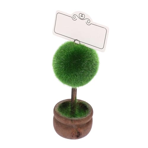 JEWEDECO Desktop-notizhalter Tischdeckenklammern Tischnummer Steht Speisekartenhalter Platzkartenhalter Bildhalter Für Tische Fotohalter Foto-display-clip Inhaber Der Tischnummer Harz Green von JEWEDECO