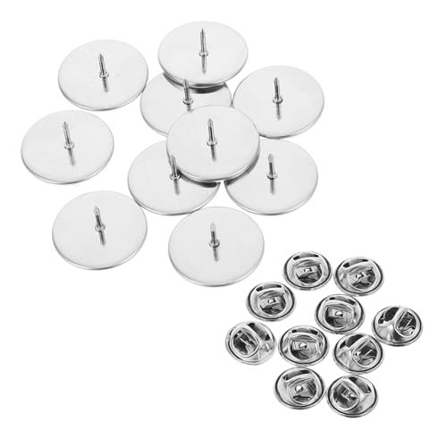 JEWEDECO Anstecker Pin Anstecker Pin Schule Edelstahl Broschenverschluss Rückseiten Mit Verriegelung Für Emaille Anstecker 20mm Pin Backs Für Diy Schmuckherstellung Und Bastelprojekte von JEWEDECO