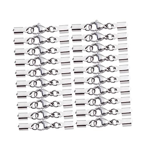 JEWEDECO Edelstahl Karabinerverschlüsse Lobster Claw Clips Schnapphaken Für Schlüsselringe Taschen Und Schmuckherstellung Zubehör Für Halsketten Und Armbänder von JEWEDECO