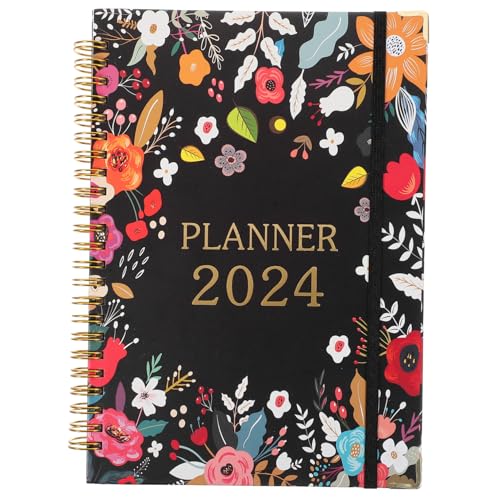 JEWEDECO Englischer Notizblock Bauernhaus-planer-notizblock Monatsplaner 2024 Blumenplanerbuch Wochenplan-pad Planblock Tragbarer Akademischer Planer To-do-listenplaner Geldplaner Papier von JEWEDECO