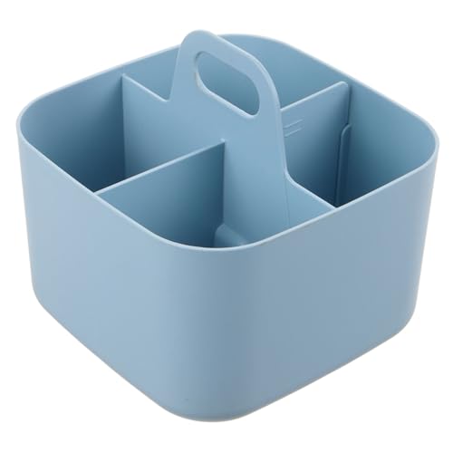 JEWEDECO Fach Aufbewahrungskorb lagercontainer toolbox Fach-Stift-Organizer-Halter tragbarer Caddy-Organizer Tischorganisator für Wohnheim Desktop-Organizer Plastik Sky-blue von JEWEDECO