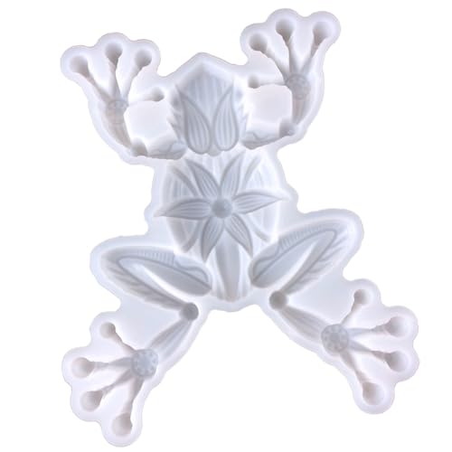 JEWEDECO Frosch Ornamentform Epoxidharz Flexible Froschformen DIY Silikonform 3D Silikonform Neuheit Frosch DIY Formen Frosch Gussform Wiederverwendbare Form Silikonform Für DIY von JEWEDECO