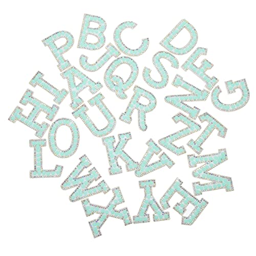 JEWEDECO Glitzer Buchstaben Patches Selbstklebende DIY Applikationen Für Handwerk Mode Und Dekoration Englisches Alphabet Glitter Aufnäher Für Kreative Projekte von JEWEDECO