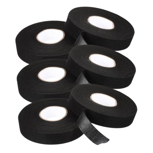 JEWEDECO Hochtemperatur Wire Harness Tape Selbstklebendes Elektrisches Klebeband Für Autos 19mm x 25m ärmreduzierendes Strapazierfähiges Fleeceband Für Motoranwendungen von JEWEDECO