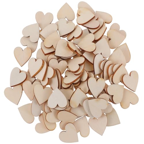 JEWEDECO Holzherzen Tags Blanko Holzherzen Für DIY Bastelarbeiten Dekorative Holzherzen Zum Beschriften Und Verzieren Perfekt Für Hochzeiten Und Veranstaltungen von JEWEDECO