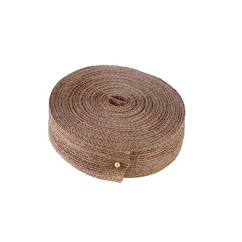 JEWEDECO Jute-Gurtband Einladungsbänder Juteband aus Sackleinen Band zum Basteln Schleifenknotenband verdrahtetes Sackleinenband hochzeitsdeko wedding decoration armatur Bandgewebe Brown von JEWEDECO