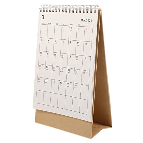 JEWEDECO Kalender 2023 Chinesischer Kalender Desktop-staffelei Praktischer Standkalender Tragbare Staffelei Tragbarer Monatskalender Bürobedarf Schreibtischspulen-memokalender Dekor Papier von JEWEDECO