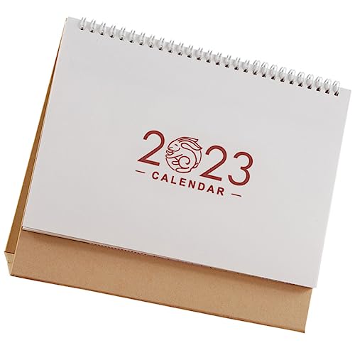 JEWEDECO Kalender 2023 Frischer Kalender Monatskalender Desktop-kalender 2022-2023 Umgedrehter Kalenderdekor To-do-liste Notizblock Desktop-dekor Mini-kalender Für Den Haushalt Papier von JEWEDECO