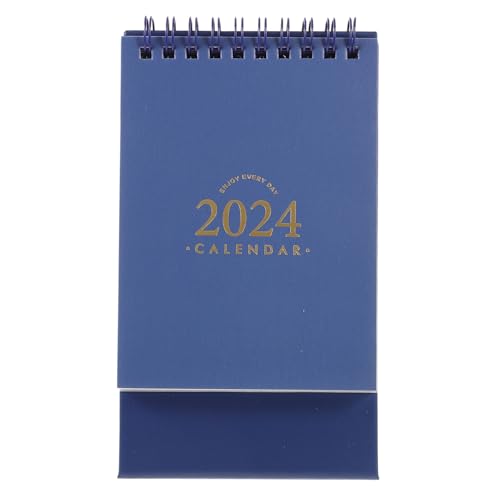 JEWEDECO Kalender Umblättern Büromonatskalender Bürodekoration Kalender Tischdekoration Monatskalender Notieren Notizblock-kalender Schreibtischkalender Fürs Büro Bürobedarf Blue Papier von JEWEDECO