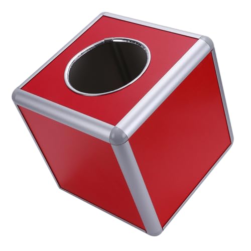 JEWEDECO Kasten Lotterie-Box gaming boxen game box Dekorationsbox boxen Tombolaglas Gewinnspielkäfig Behälter zum Organisieren Geburtstagsparty liefert Aluminiumlegierung rot von JEWEDECO