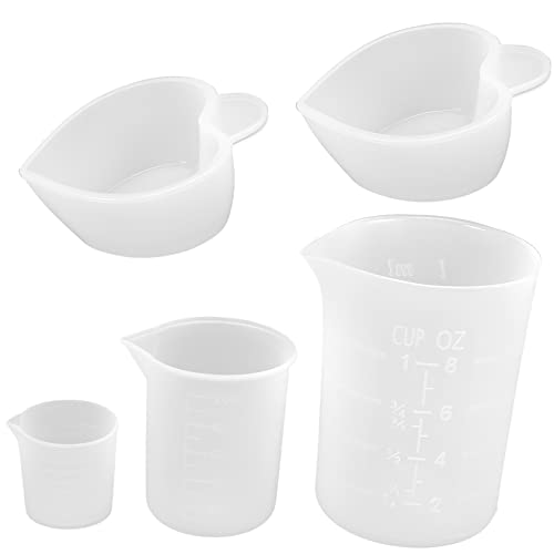 JEWEDECO Cups Messbecher Messbecher Für Epoxidharz Messbecher Set 30ml 100ml 250ml Rührbecher Für Epoxidharz Diy Werkzeuge Wiederverwendbar Einfach Zu Reinigen Herzform Becher X2 von JEWEDECO