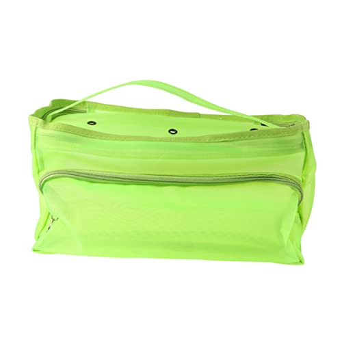 JEWEDECO Netzbeutel Garn-taschen-organizer-fall Tasche Für Bastelbedarf Aufbewahrungsbeutel Aus Netzgarn Organizer Für Garnaufbewahrungstaschen Gewebte Tragetasche Klare Handtasche Green von JEWEDECO