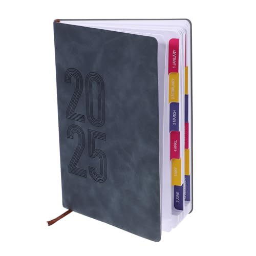 JEWEDECO Notizblock 2025 Notizbücher Haushaltsplaner Organizer Studenten Agenda Notizblock Bequemer Akademischer Planer Business-planungs-notizbuch Schreibbuch Monatsplaner Papier Blue von JEWEDECO