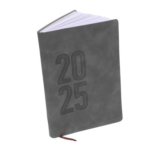 JEWEDECO Notizblock 2025 Wochenplaner-Notizbuch A5-Planer-Notizbuch Tagesplaner Notizbuch Büroagenda Notizbuch Business-Planungs-Notizbuch Multifunktions-Planer-Organizer Papier Grey von JEWEDECO