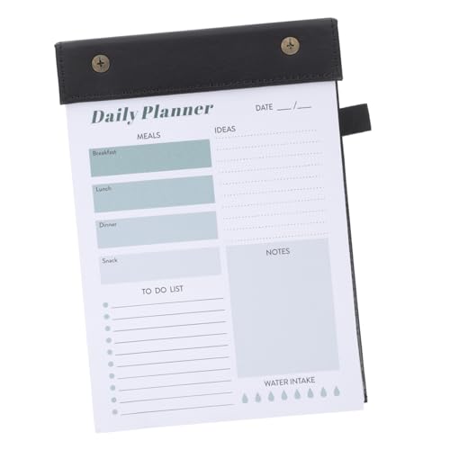 JEWEDECO Notizbuch Notizheft Kalender für Homeschool tägliches Aufgabenheft Planungsunterlagen Notizbücher für die Arbeit Zeitplan Kalender Trainingsplaner Notizblock zu machen Papier Black von JEWEDECO