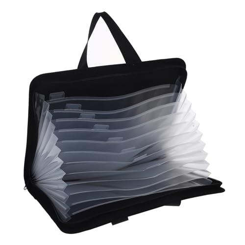 JEWEDECO Organtasche aktenkoffer aktentaschen organizer schulranzen büro materialien organizer pax praktisches Organisationsordner großer Datei-Organizer Aktenhalter Aktenordner pp Black von JEWEDECO