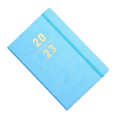 JEWEDECO Planheft 2023 studienplaner studentenplaner lehrerplaner notebook englischer planer notizblock Planer Zeitschrift schülerkalender 2023 Zeitplan Notizblock Bürobedarf Papier Blue von JEWEDECO