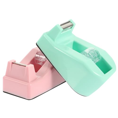 JEWEDECO Portable Klebebandabroller Pastellfarben Kreative Tisch Klebebandspender Für Büro Und Haushalt Handlicher Klebeband Cutter Ideal Für Und Bastelprojekte von JEWEDECO