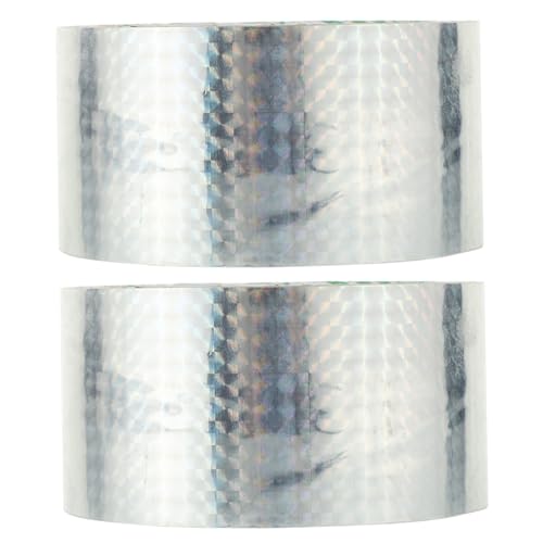 JEWEDECO Paketklebeband Washi Tape Geburtstag Reflektierendes Prismaband Multifunktionales Geschenkband Für Bastelarbeiten x 50 Silberne Karos Dekoratives Klebeband Für Diy Projekte Und von JEWEDECO