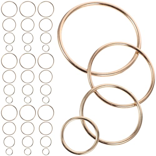 JEWEDECO Robuste O Ringe Für Handtaschen Multifunktionale Verbinder DIY O Ringe Für Kreative Projekte Goldfarben Innen Durchmesser 20mm 30mm 40mm 50mm von JEWEDECO