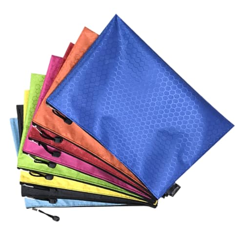 JEWEDECO Robuster Zipper File Bag Im Ball Muster Wasserdichter Dokumentenbeutel Aus Strapazierfähigem Canvas A4 Dateiordner Für Büro Und Zuhause Zufällige Farbvarianten von JEWEDECO