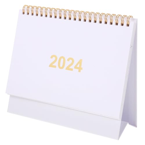 JEWEDECO Schreibtischkalender Monatliche Kalenderverzierung Kalender Für Zuhause Tischkalender 2024 Desktop-kalender 2024 Memokalender 2024 Staffelei-tischkalender Wandkalender 2024 Papier von JEWEDECO