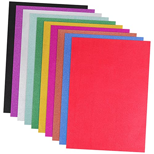 JEWEDECO Selbstklebendes Glitzerpapier 20 Blatt Farbiges DIY Bastelpapier Glitzerpulver Für Kreative Bastelprojekte Scrapbooking Und Dekoration von JEWEDECO