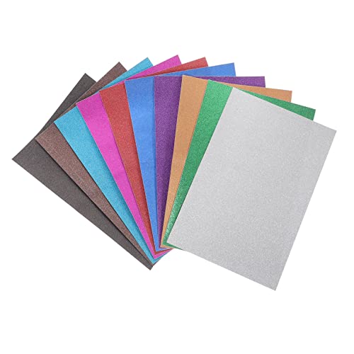 JEWEDECO Selbstklebendes Glitzerpapier 20 Blatt Glänzend Bastelpapier Glitzerndes Kartonpapier Für DIY Scrapbooking Karten Dekoration Basteln von JEWEDECO