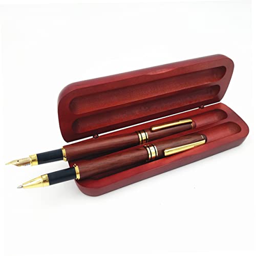 JEWEDECO Signierstift Set Aus Rosewood Füllfederhalter Mit Kasse Dokumentenechter Stift Für Schule Und Büro Ideal Für Kreative Projekte Und Personalisierte Aufkleber von JEWEDECO