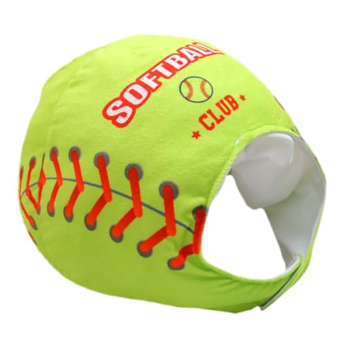 JEWEDECO Softball-Kopfbedeckung Plüschmütze Kostüm-Requisite Dekorativer Hut Kostüm Mütze Partyhut halllowen soczewki halloween hats dekorative Kappe karneval kopfschmuck PP Baumwolle Green von JEWEDECO