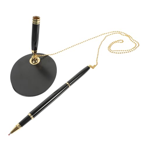 JEWEDECO Stift Unterschreiben Desktop-stift Exquisiter Kugelschreiber Counter-business-stift Tischfester Stift Tisch Stehender Stift Dekorative Stifte Business-accessoire Golden Stahlstange von JEWEDECO