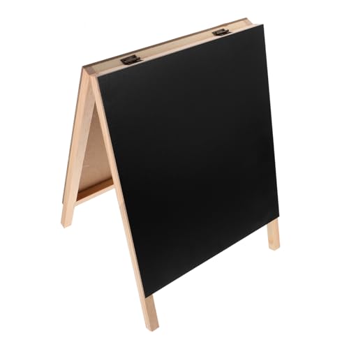 JEWEDECO Tafel Zeichenbrett anzeigetafel Desktop-Kreidetafel Kreidetafel Schild Kleine Tafel zum Aufbewahren faltbare Tafelschilder kleiner Schreibblock Schwarzes Brett löschbare Tafel Holz von JEWEDECO