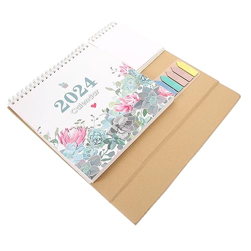 JEWEDECO Taschen-Tischkalender 2024 Klappkalender 2024 Standkalender 2024 Mini-Tischkalender Stehtischkalender bürodeko büro dekoration staffelei Büromonatskalender Desktop-Kalender Papier von JEWEDECO