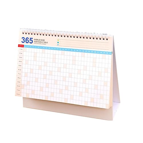 JEWEDECO Tischkalender 2023 Bürokalender Als Tisch Staffelei Kaninchen-jahreskalender Schreibtisch-flip-kalender Standkalender Einfache Kalender 2023 Monatskalender Dekor Papier von JEWEDECO