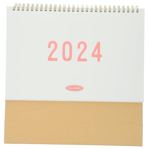 JEWEDECO Tischkalender 2024 Staffelei-Tischkalender Jahr des Drachenkalenders office organizer büro organizer Taschenkalender Haushaltskalender Stehkalender für den täglichen Gebrauch Weiß von JEWEDECO