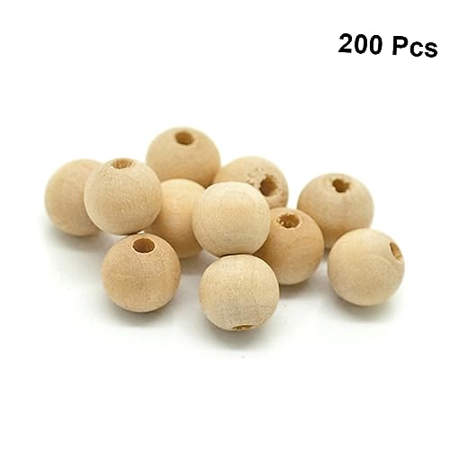 JEWEDECO Unbehandelte Holzperlen Runde Spacer Beads 16mm Für DIY Schmuck Basteln Naturfarben Bastelzubehör Holzperlen Für Armbänder Und Ketten von JEWEDECO