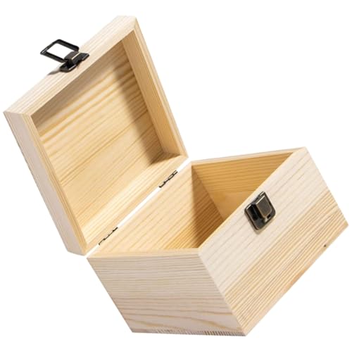 JEWEDECO Unvollendete Für DIY Malen Schmuck Box Kunst Handwerksbox Kleine Holzkiste Zur Kreativen Gestaltung Und Dekoration von JEWEDECO