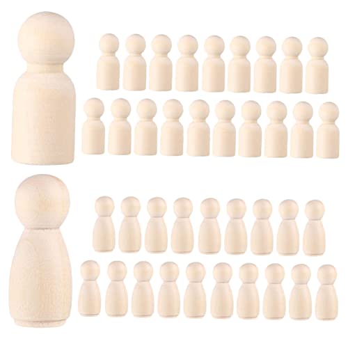 JEWEDECO Basteln Für Kinder Unvollendete Puppen Figuren Für Diy Bastelset Aus Naturholz Zum Malen Und Dekorieren 20 Jungen Und 20 Ädchen Ideal Für Kreative Aktivitäten Und Partys von JEWEDECO