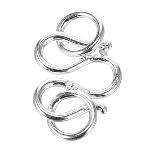 JEWEDECO W-Schnalle aus Sterlingsilber Verschlüsse für Schmuckverschlüsse Armbandschnalle schmuck DIY zubehör Verschluss für Schmuck Armband Verbindungsverschlüsse Silber- Silver von JEWEDECO