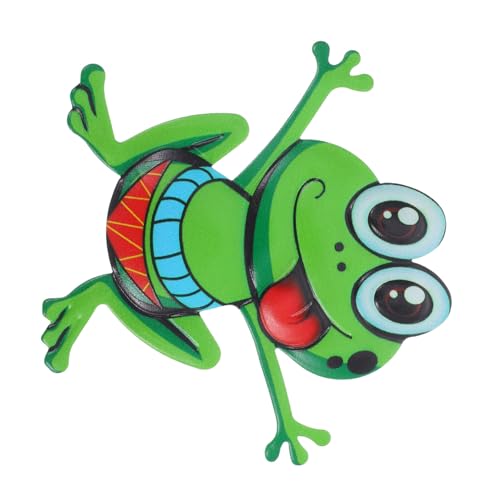 JEWEDECO Wandbehang aus Eisenfrosch Froschgartenstatuen frosch klassenzimmer dekorationen Frösche Skulptur Froschstatuengarten Metallwandkunst für draußen Frosch Wanddekoration Green von JEWEDECO