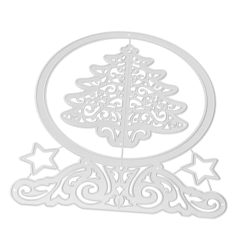 JEWEDECO Weihnachtsbaum Stirbt Weihnachtsstanzformen Handwerk Schneiden Sterben Weihnachtsbaum Stanzteile Frohe Weihnachten Stirbt Stanzungen Stempel Diy Stanzform Gestanzt Eisen Silver von JEWEDECO