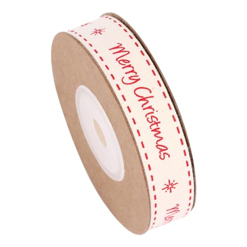 JEWEDECO Weihnachtsthema Geschenkverpackungsband 1 Rolle x Baumwollgürtel Für Das Bedrucken Von Kleidungskanten Ideales Dekoband Für Weihnachten Basteln Und Kreative von JEWEDECO