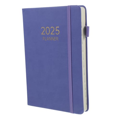 JEWEDECO Zeitplan 2025 Agenda-planungsnotizbuch Agenda Notizblock 2025 Notizbücher Notizbuch Für Den Täglichen Gebrauch Zeitplan Buch Taschenkalender Planer 2024-2025 Violett Papier von JEWEDECO