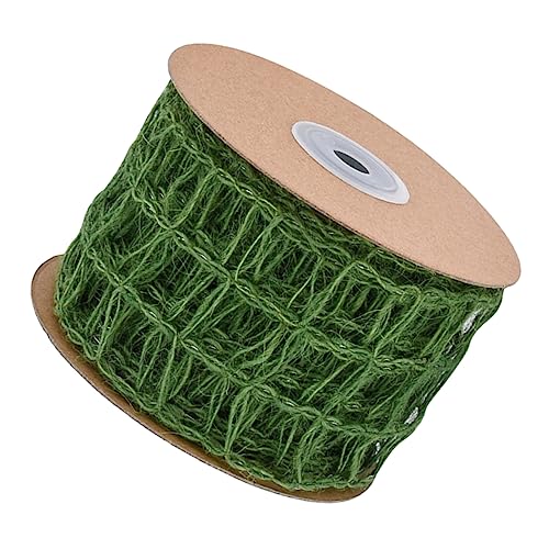 JEWEDECO dekorativer Gürtel weihnachtsdrahtband Sackleinenband Haarschleife Nähband seidenband ribbon für Blumenstrauß Hochzeitsgeschenkband dekoratives Eisen Green von JEWEDECO