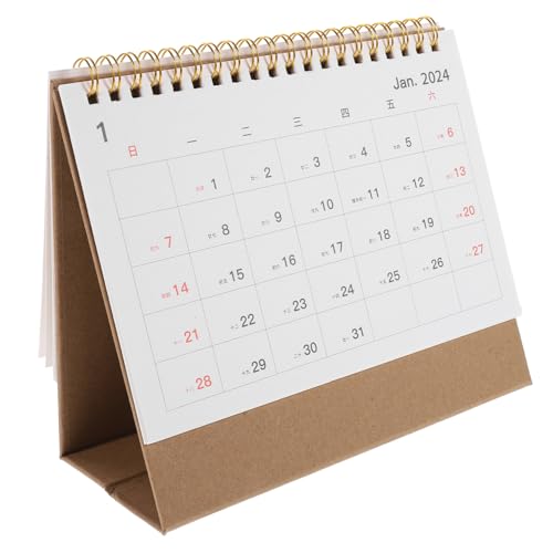 JEWEDECO office organizer büro organizer tischkalender Schreibtisch-Accessoire dä plan Staffelei Kalender Standkalender Mini-Kalender für den täglichen Gebrauch Monatskalender Papier Weiß von JEWEDECO